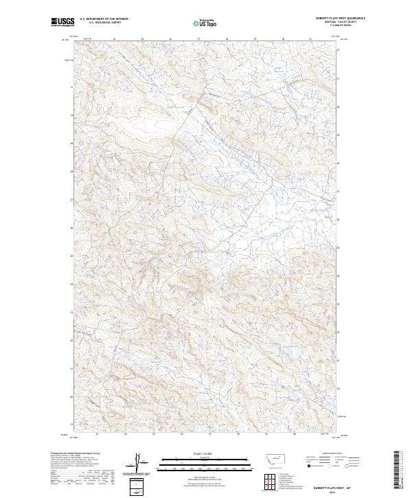 USGS Topographic Map – Burnett Flats West
