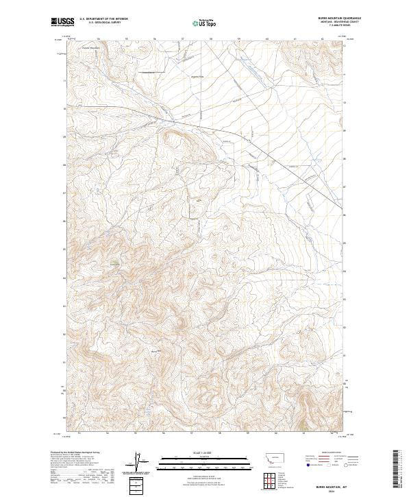 USGS Topographic Map – Burns Mountain