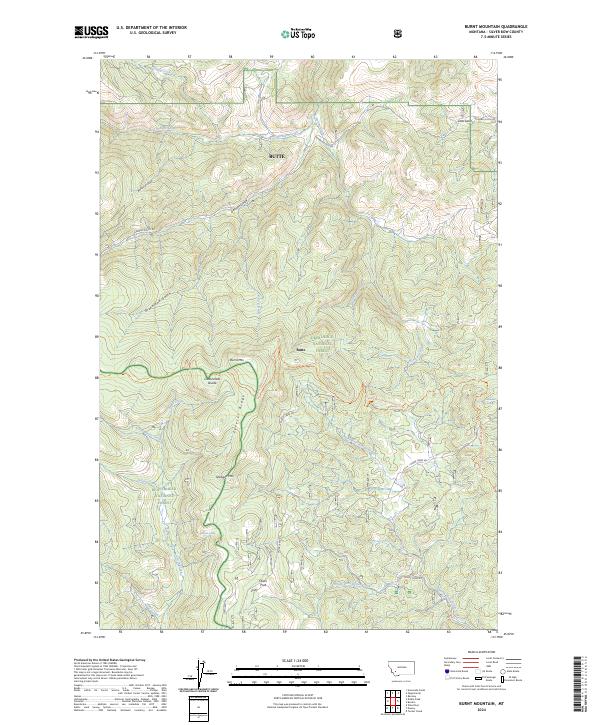 USGS Topographic Map – Burnt Mountain