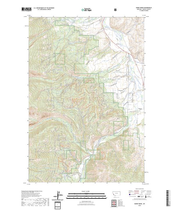 USGS Topographic Map – Burnt Ridge
