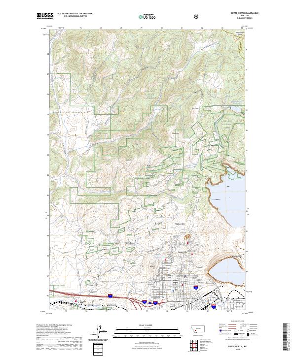 USGS Topographic Map – Butte North