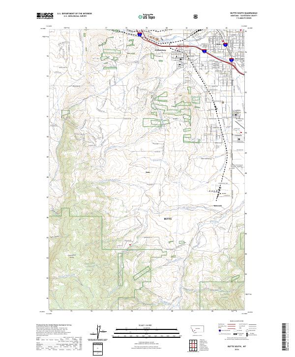 USGS Topographic Map – Butte South