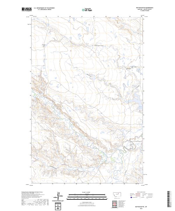 USGS Topographic Map – Button Butte