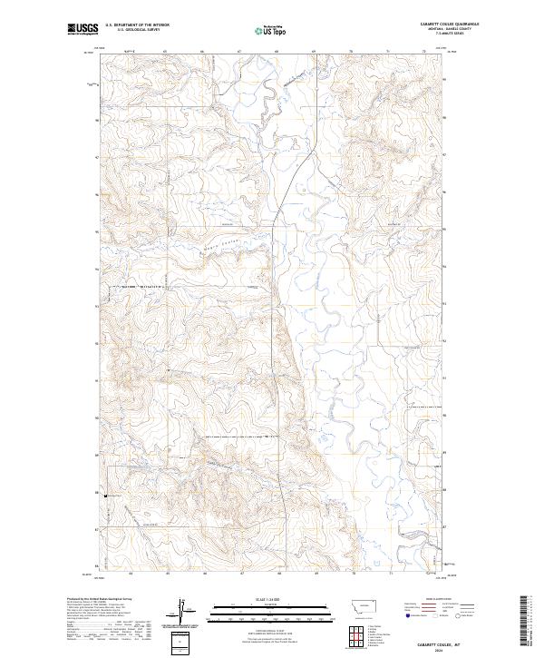 USGS Topographic Map – Cabarett Coulee