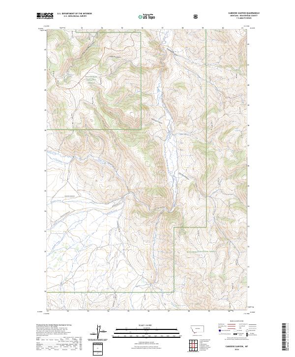USGS Topographic Map – Caboose Canyon