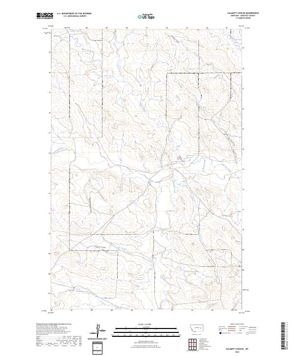 USGS Topographic Map – Calamity Coulee