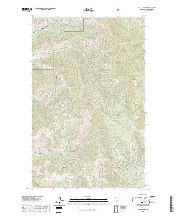 USGS Topographic Map – Calx Mountain