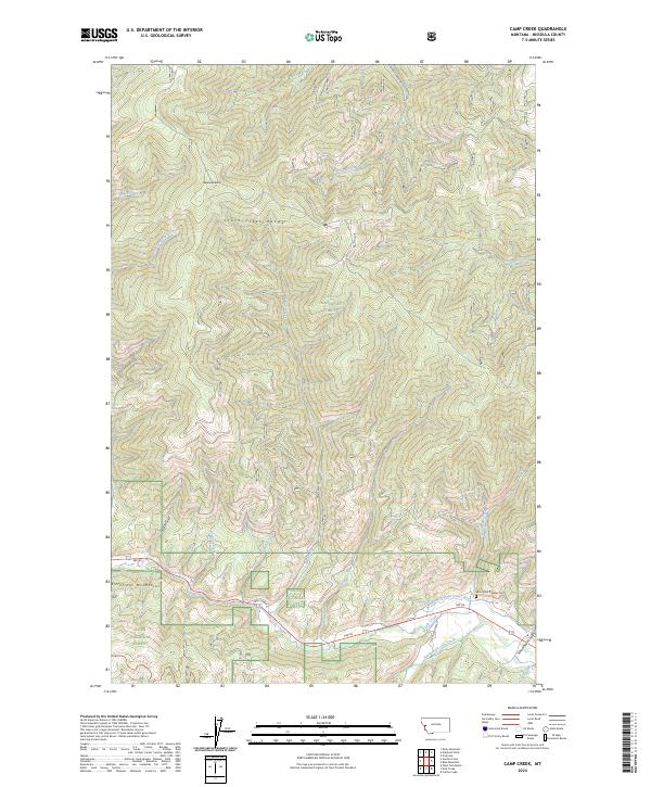 USGS Topographic Map – Camp Creek