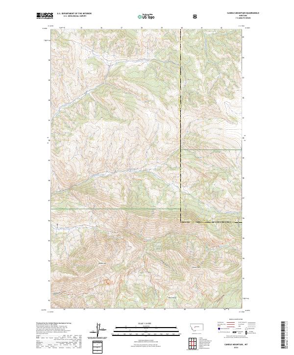 USGS Topographic Map – Candle Mountain