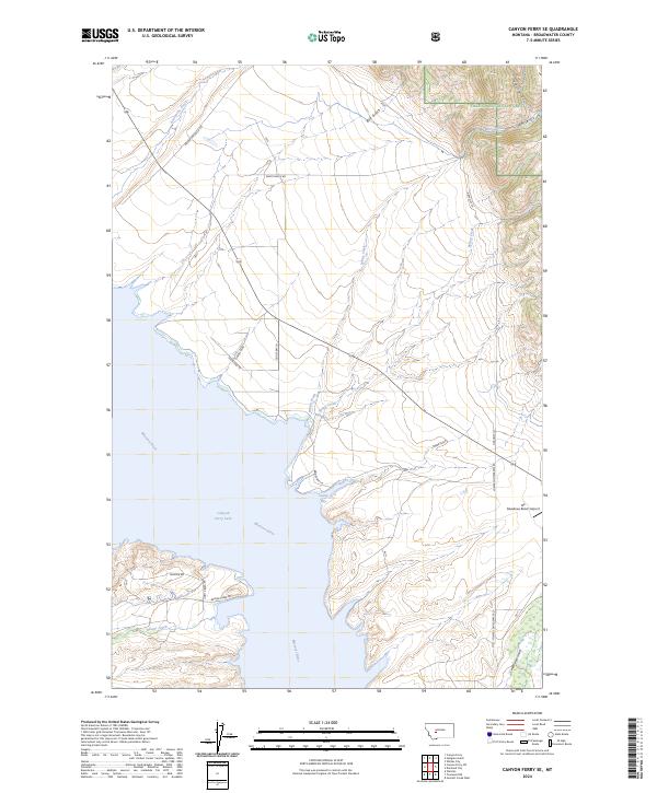 USGS Topographic Map – Canyon Ferry SE