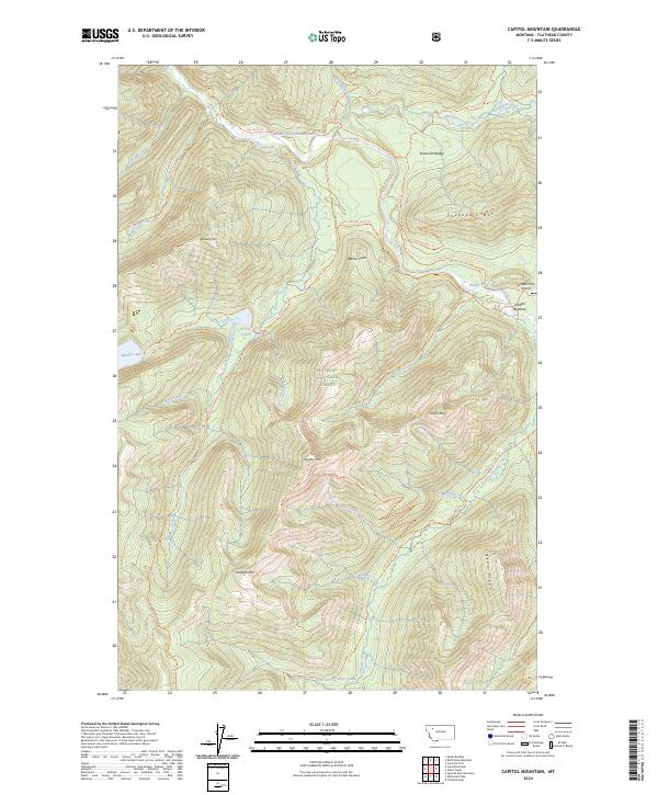 USGS Topographic Map – Capitol Mountain