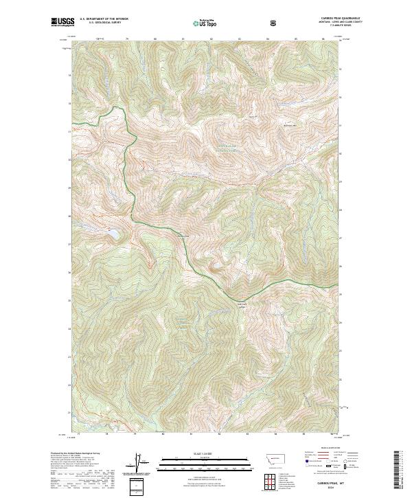 USGS Topographic Map – Caribou Peak