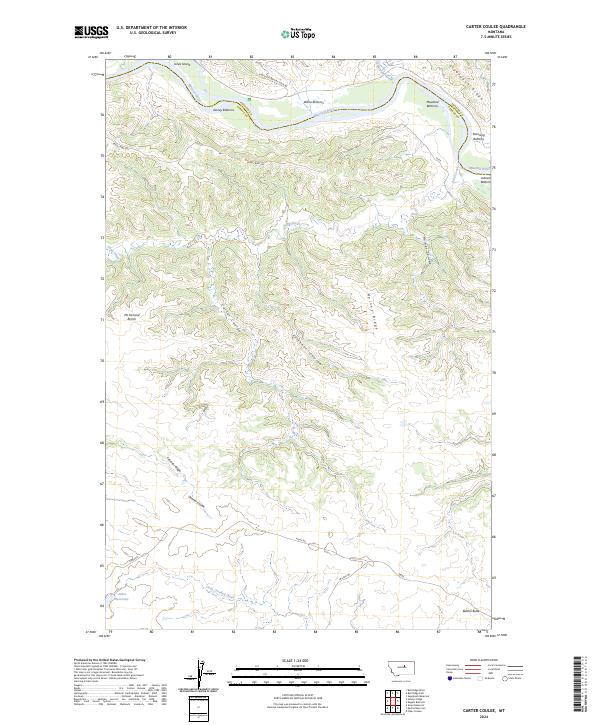 USGS Topographic Map – Carter Coulee