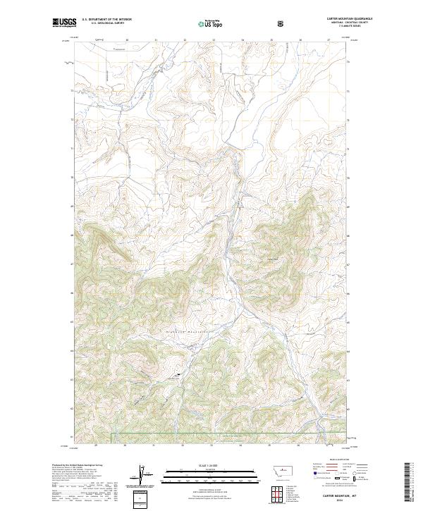 USGS Topographic Map – Carter Mountain