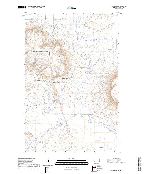 USGS Topographic Map – Cascade Colony