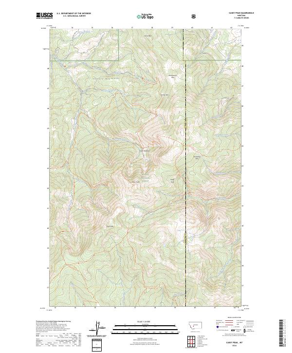USGS Topographic Map – Casey Peak