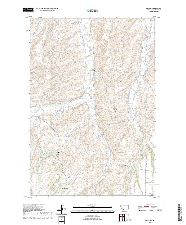 USGS Topographic Map – Castagne