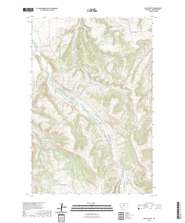USGS Topographic Map – Castle Butte