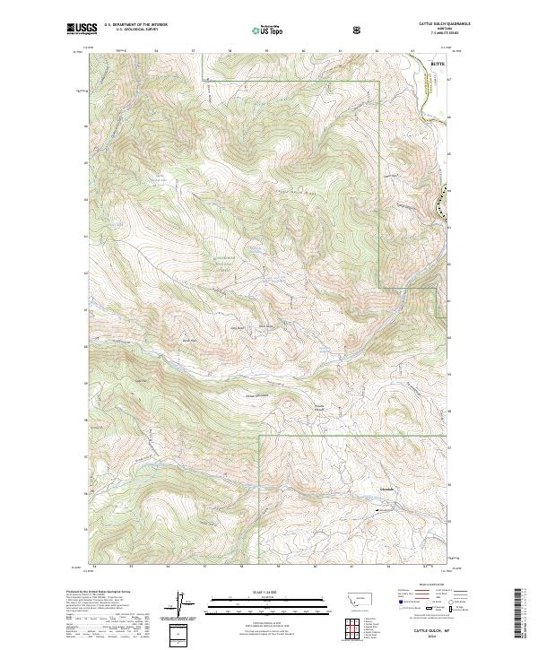USGS Topographic Map – Cattle Gulch