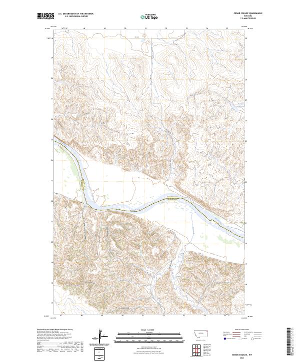 USGS Topographic Map – Cedar Coulee