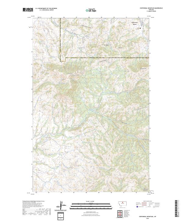 USGS Topographic Map – Centennial Mountain