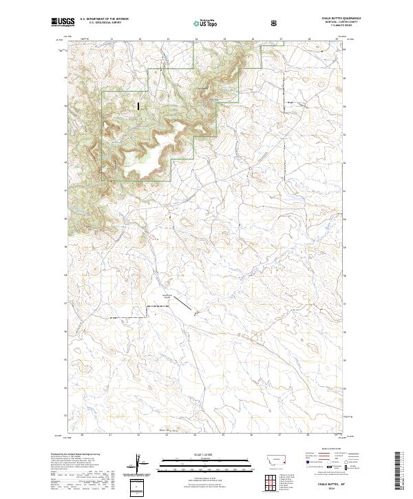 USGS Topographic Map – Chalk Buttes