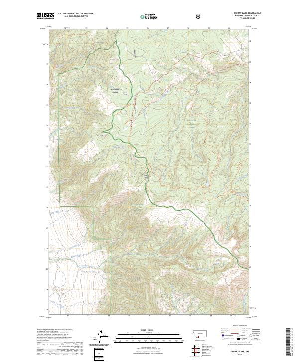USGS Topographic Map – Cherry Lake