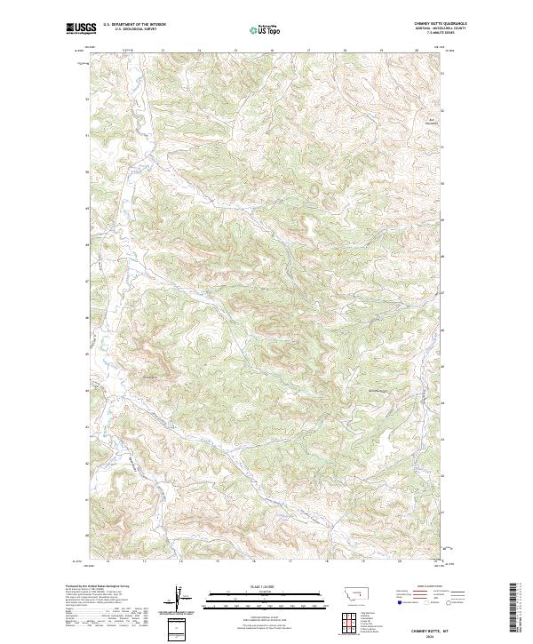 USGS Topographic Map – Chimney Butte
