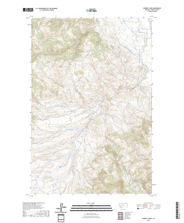 USGS Topographic Map – Chimney Lakes