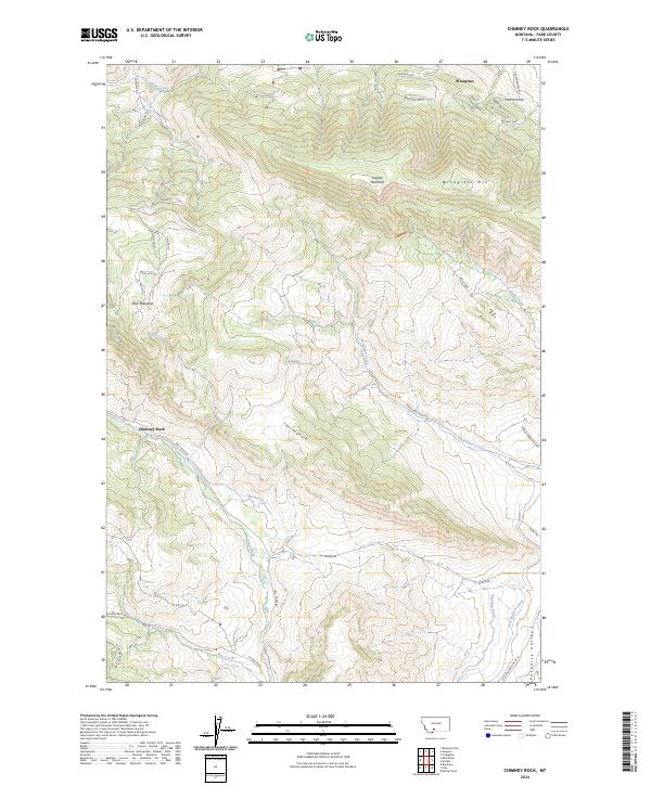 USGS Topographic Map – Chimney Rock