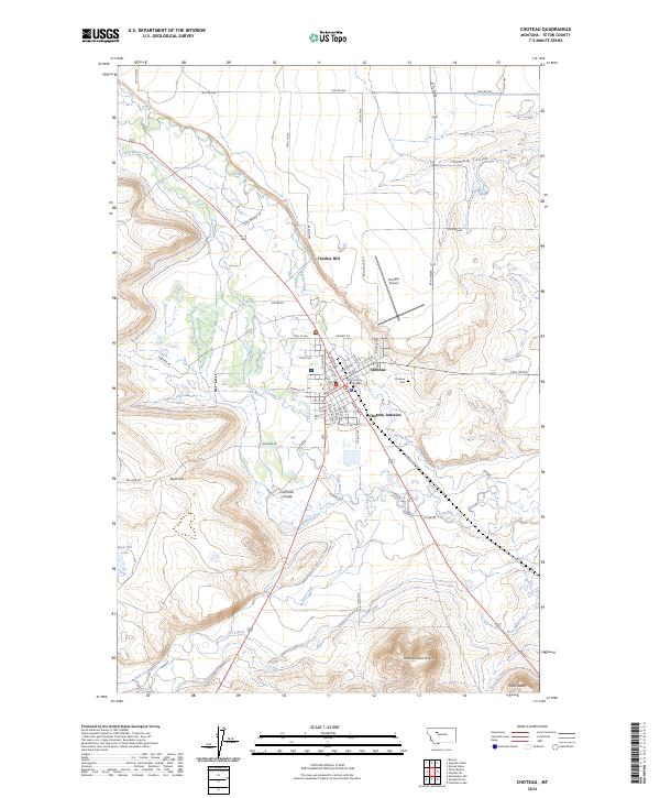 USGS Topographic Map – Choteau