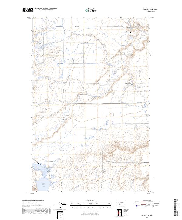 USGS Topographic Map – Choteau SE
