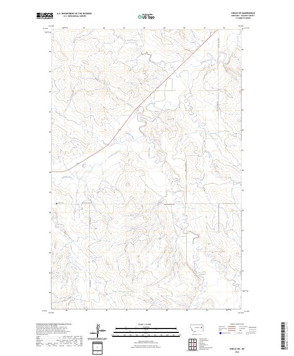 USGS Topographic Map – Circle SW