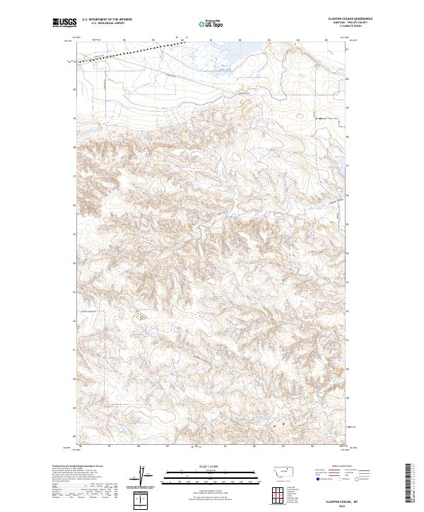 USGS Topographic Map – Clanton Coulee