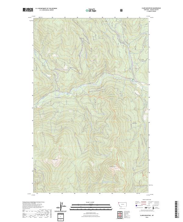 USGS Topographic Map – Clark Mountain
