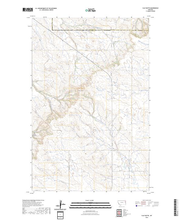 USGS Topographic Map – Clay Butte