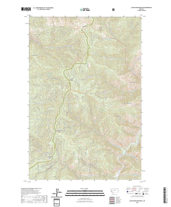 USGS Topographic Map – Cleveland Mountain
