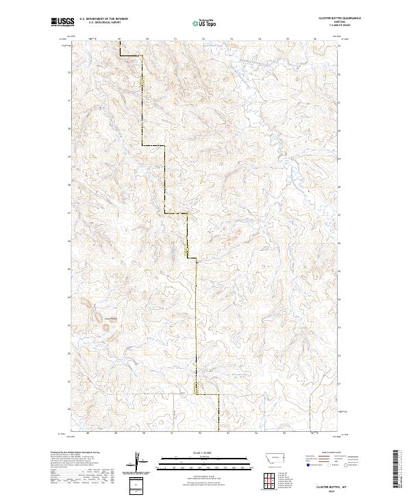 USGS Topographic Map – Cluster Buttes