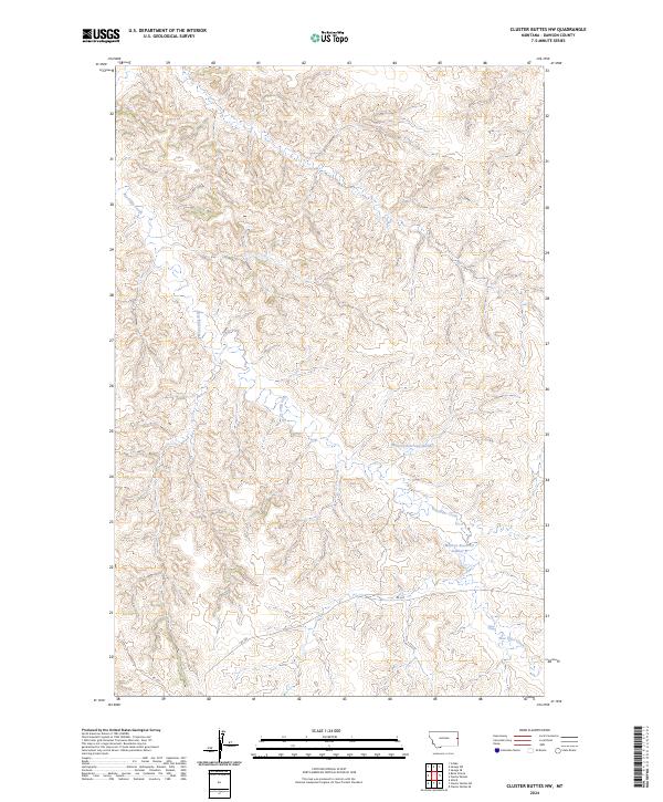 USGS Topographic Map – Cluster Buttes NW