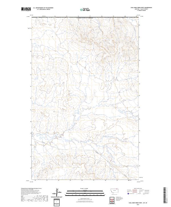 USGS Topographic Map – Coal Mine Creek West