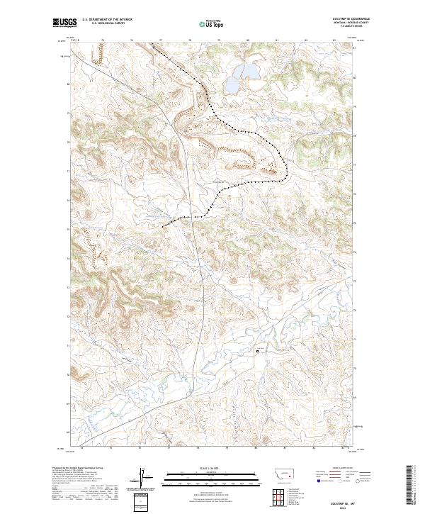 USGS Topographic Map – Colstrip SE