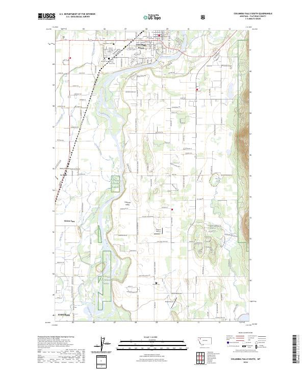 USGS Topographic Map – Columbia Falls South