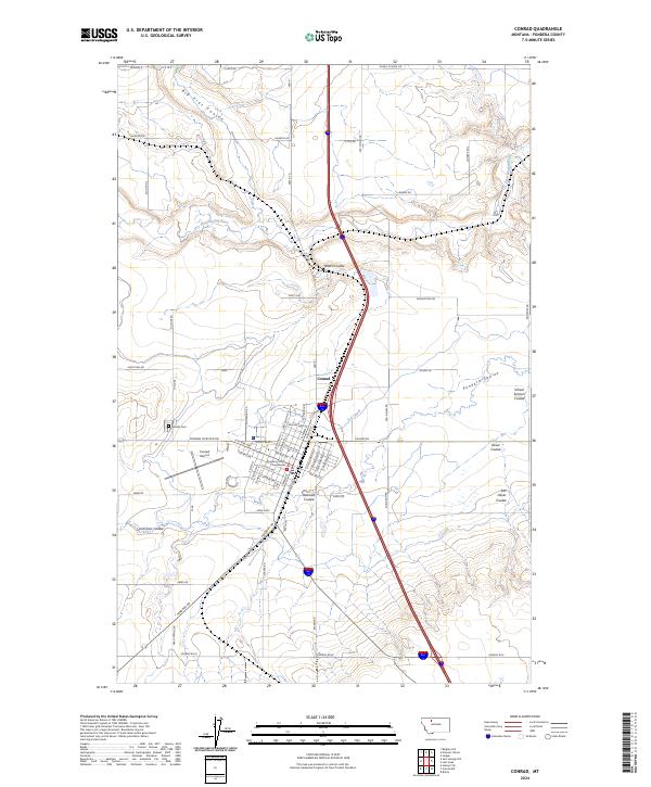 USGS Topographic Map – Conrad