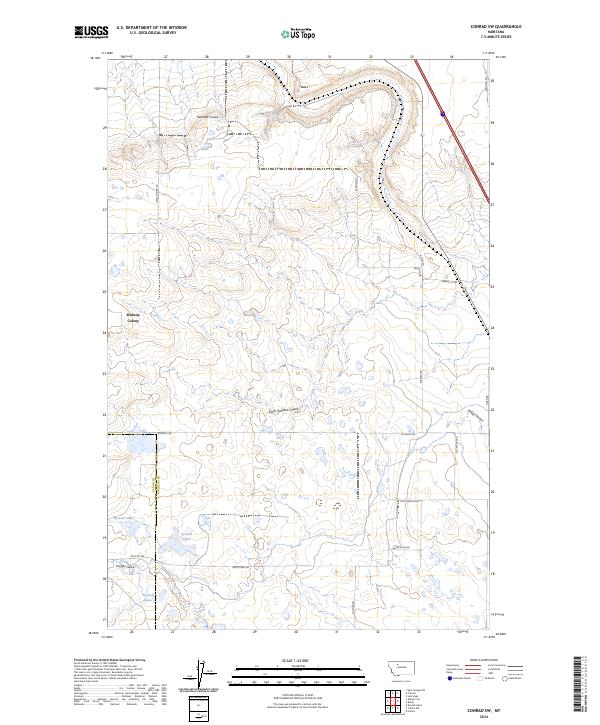 USGS Topographic Map – Conrad SW