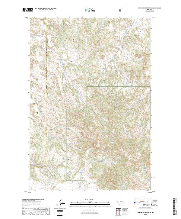 USGS Topographic Map – Cook Creek Reservoir