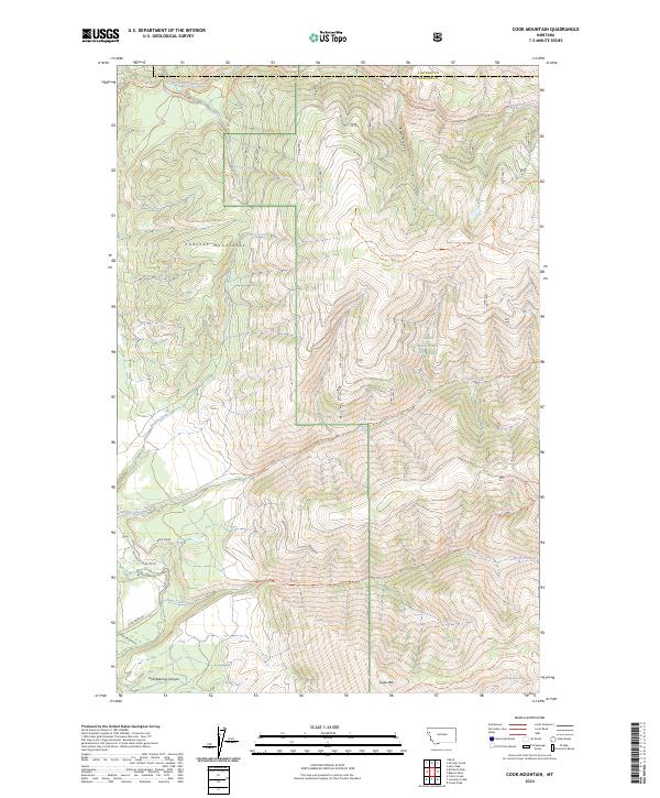 USGS Topographic Map – Cook Mountain