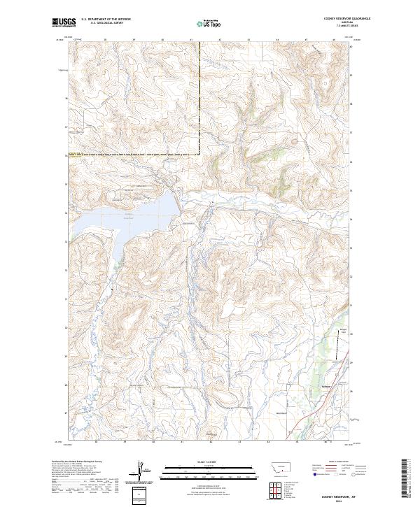 USGS Topographic Map – Cooney Reservoir