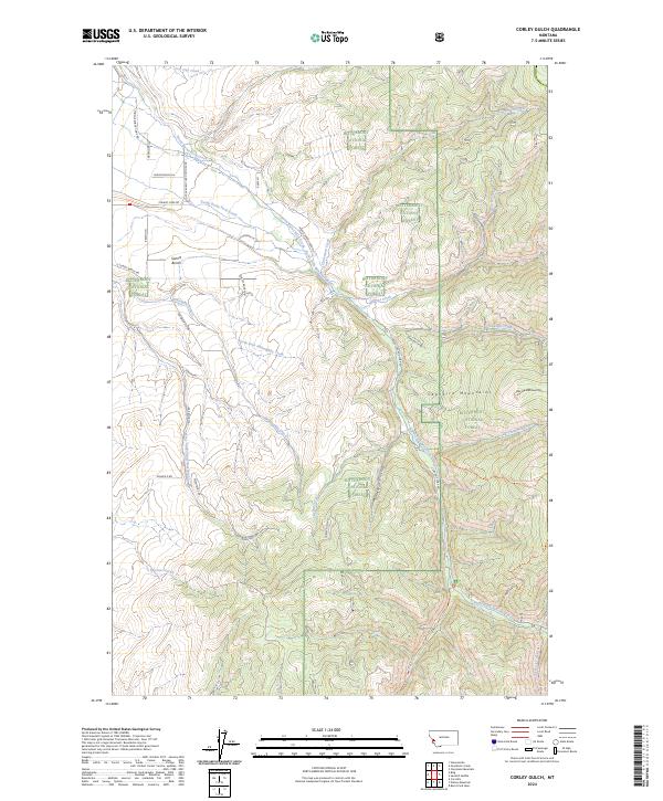 USGS Topographic Map – Corley Gulch