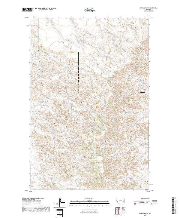 USGS Topographic Map – Corral Butte