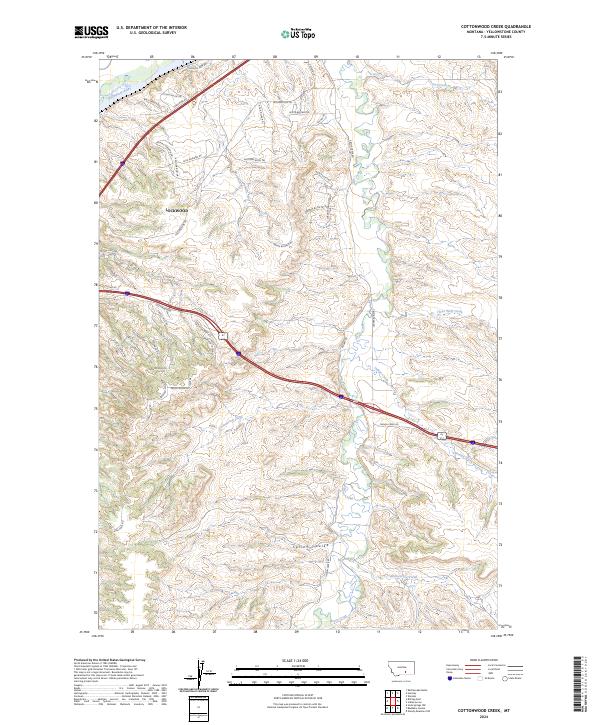 USGS Topographic Map – Cottonwood Creek